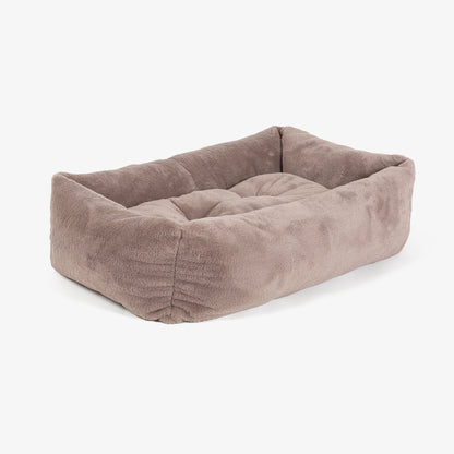 Cozy & Calming Puppy Cage Bed in Calming Anti-Anxiety Fawn Faux Fur by Lords & Labradors