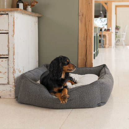 Box Bed For Dogs in Bouclé by Lords & Labradors