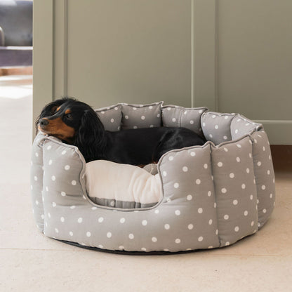 High Wall Bed For Dogs in Spots & Stripes by Lords & Labradors