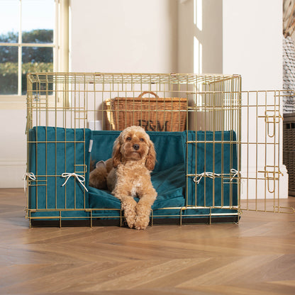 Dog Cage Bumper in Marine Velvet by Lords & Labradors