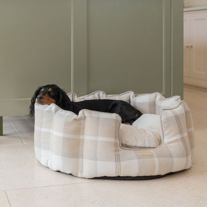 High Wall Bed For Dogs in Balmoral Tweed by Lords & Labradors