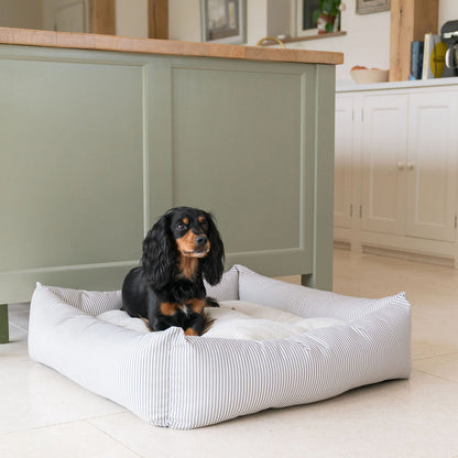 Box Bed For Dogs in Spots & Stripes by Lords & Labradors