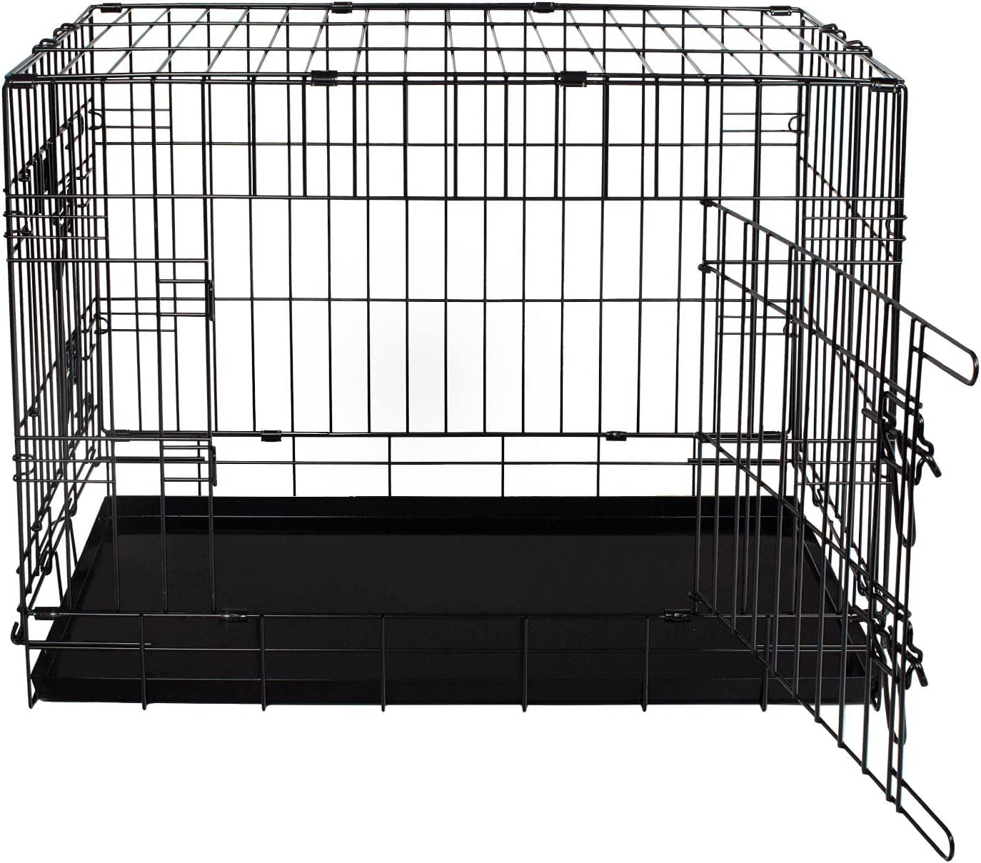 Lords & Labradors Heavy Duty Black Deluxe Dog Cage - Size S-XXL