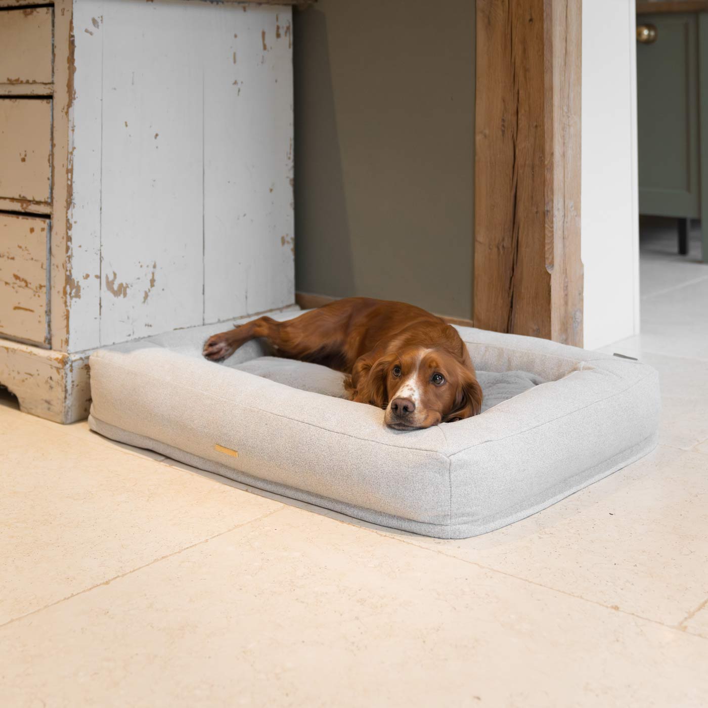Discover Our Luxurious Comfort Cube Dog Bed in Ivory, featuring Removable covers for easy machine washing and a non slip wipeable base. This super soft pet bed offers the ultimate comfort to your furry friend! Bringing Your Canine Companion The Perfect Bed For Dogs To Curl Up To! Available Now at Lords & Labradors US