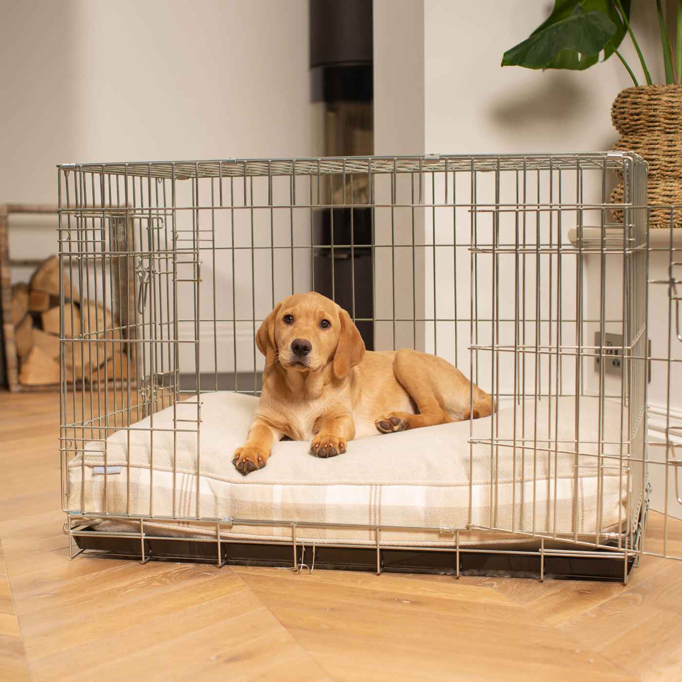 Luxury Dog Cage Cushion, The Perfect Dog Cage For The Ultimate Naptime, Now Available To Personalize at Lords & Labradors US