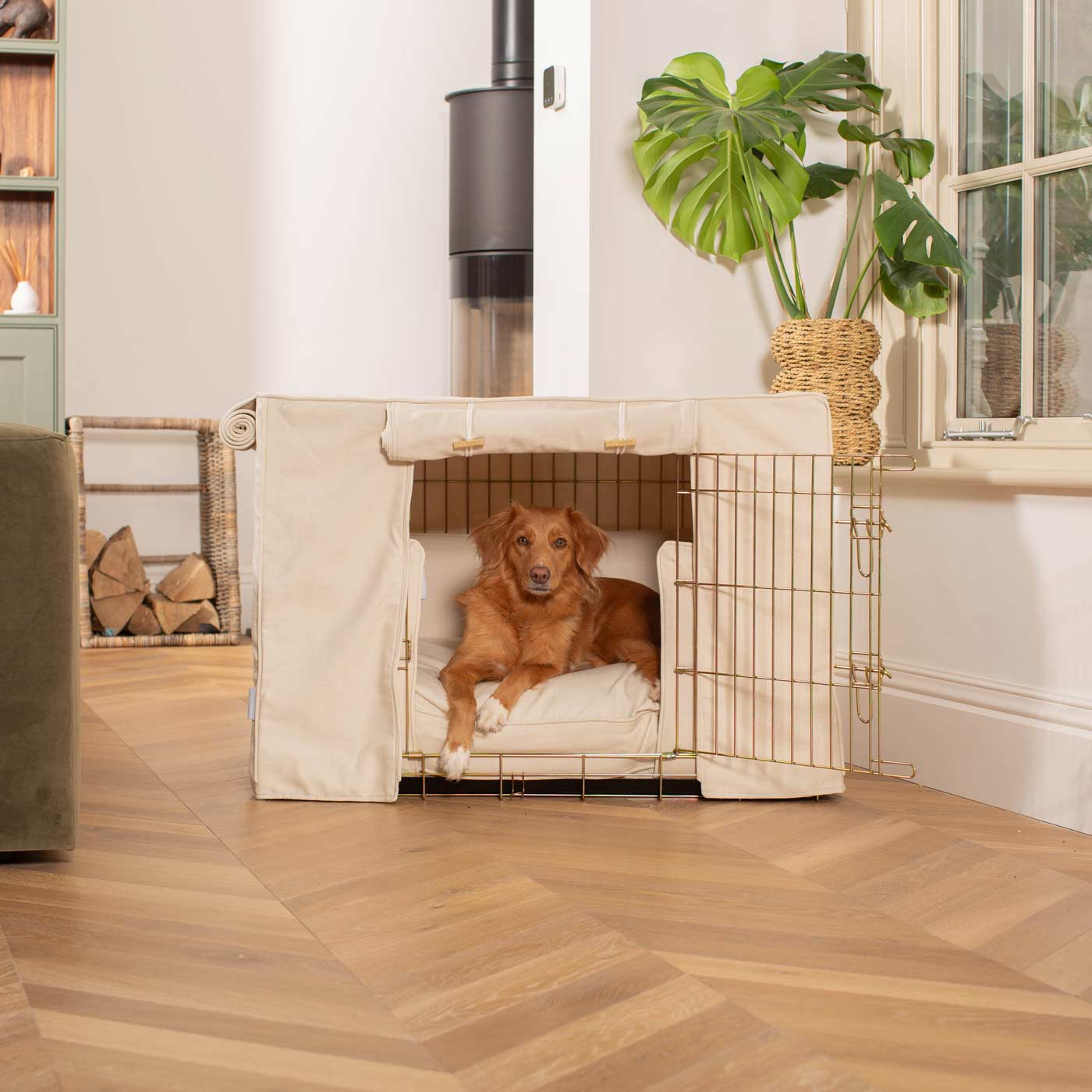 Dog Crate Set in Savanna Bone by Lords & Labradors