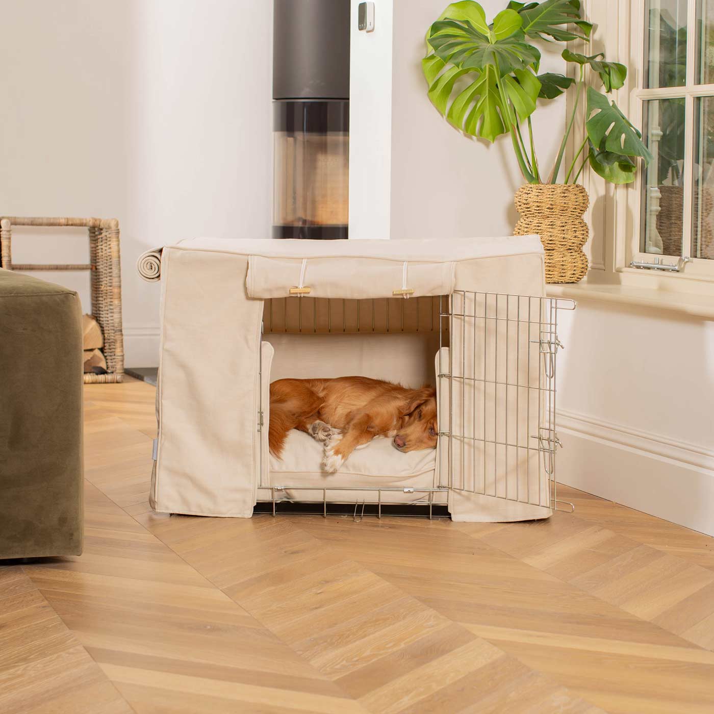 Dog Crate Set in Savanna Bone by Lords & Labradors