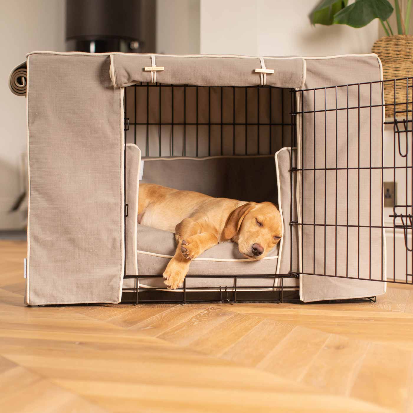 Dog Cage Set in Savanna Stone by Lords & Labradors