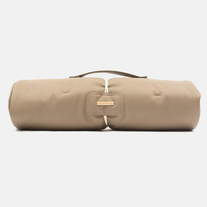 Embark on the perfect pet travel with our luxury Travel Mat in Rhino Camel. Featuring a Carry handle for on the move once Rolled up for easy storage, can be used as a seat cover, boot mat or travel bed! Available now at Lords & Labradors US