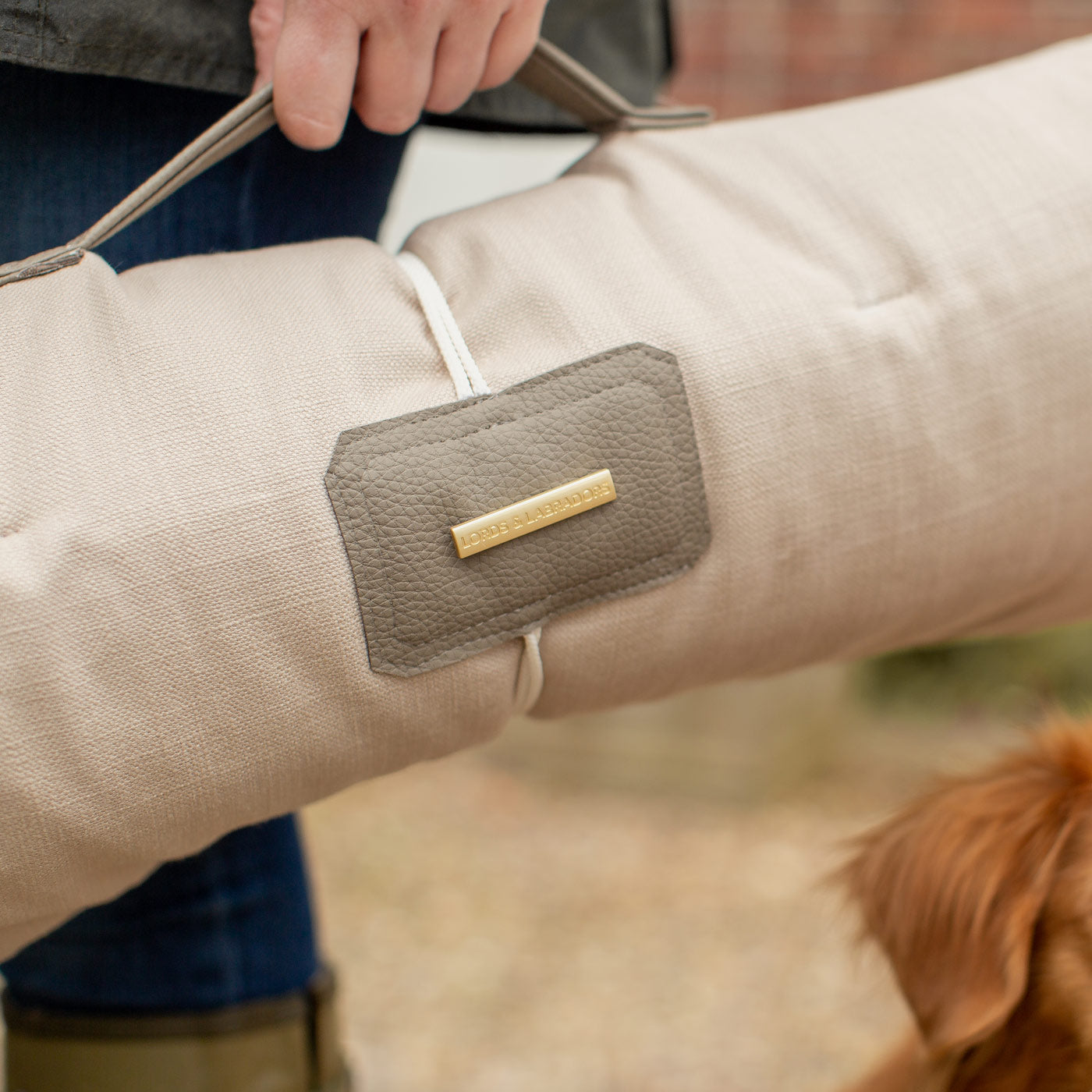 Embark on the perfect pet travel with our luxury Travel Mat in Savanna Oatmeal! Featuring a Carry handle for on the move once Rolled up for easy storage, can be used as a seat cover, boot mat or travel bed! Available now at Lords & Labradors US