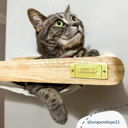 Discover our Luxurious and Stylish Malmo Hammock Wall Climber. The Features Gives the Cat a Perfect Lounge Spot in their Own Space and Great to Combine with other Malmo Wall Mounts. The Simplistic Design Allows it to Blend into Any Home. Perfect for Kittens and Cats under 15kg. Now Available at Lords & Labradors US