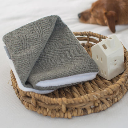 [color:pewter herringbone] Luxury Herringbone Pet Scent Blanket collection, In Stunning Pewter Herringbone. The Perfect Blanket For Dogs, Available at Lords & Labradors US