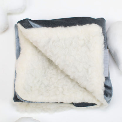 [color:elephant velvet] Super Soft Sherpa & Teddy Fleece Lining, Our Luxury Cat & Kitten Blanket In Stunning Elephant Velvet I The Perfect Cat Bed Accessory! Available Now at Lords & Labradors US
