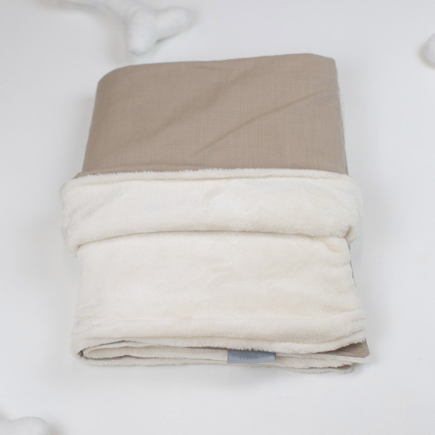 [color:savanna oatmeal] Super Soft Sherpa & Teddy Fleece Lining, Our Luxury Cat & Kitten Blanket In Stunning Savanna Oatmeal The Perfect Cat Bed Accessory! Available To Personalize at Lords & Labradors US