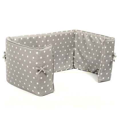 [color:grey spot] Accessorize your dog cage with our stunning bumper covers, choose from our spots & stripes collection! Made using luxury fabric for the perfect cage accessory to build the ultimate dog den! Available now in 3 colors and sizes at Lords & Labradors US