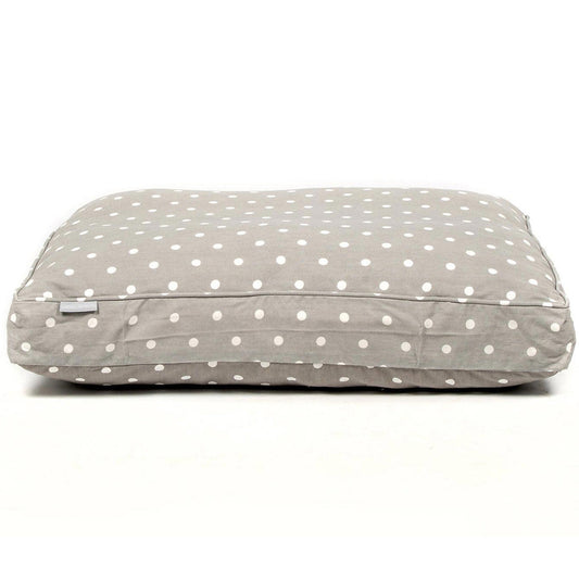 [color:grey spot] Luxury Dog Cage Cushion from Spots and stripe collection, in Grey Spot Cage Cushion Cover The Perfect Dog Cage Accessory, Available Now at Lords & Labradors US