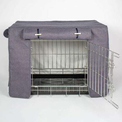 Luxury Dog Cage Cover, Oxford Herringbone Tweed Cage Cover The Perfect Dog Cage Accessory, Available To Personalize Now at Lords & Labradors US