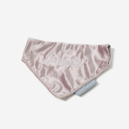 [colour:birthday girl] Present The Perfect Pet Playtime With Our Luxury 'Birthday Girl' Dog Bandana, In Stunning Rose Gold Velvet! Available Now at Lords & Labradors US