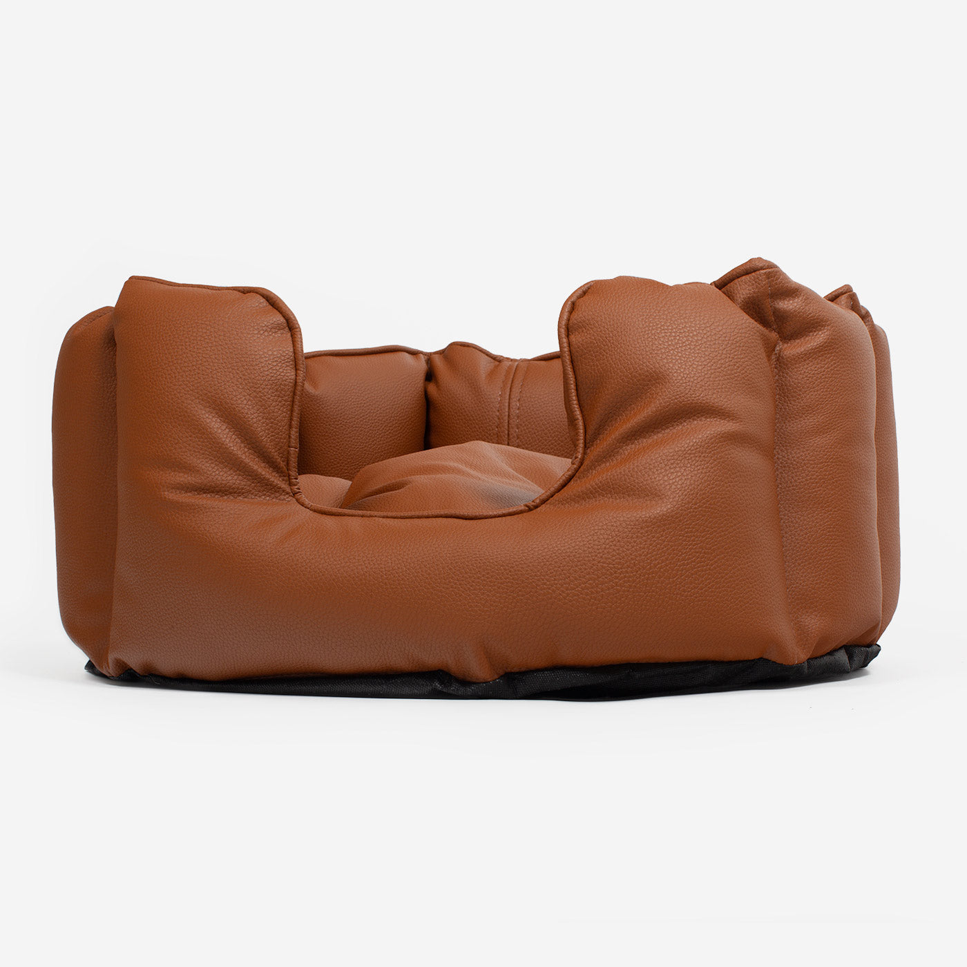 [color:ember]Luxury Handmade High Wall in Rhino Tough Desert Faux Leather, in Ember, Perfect For Your Pets Nap Time! Available To Personalize at Lords & Labradors US