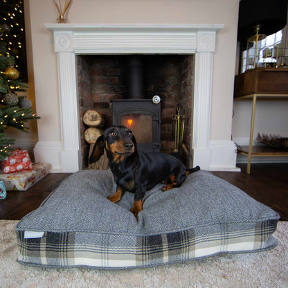 Dog Cushion in Balmoral Charcoal Tweed by Lords & Labradors
