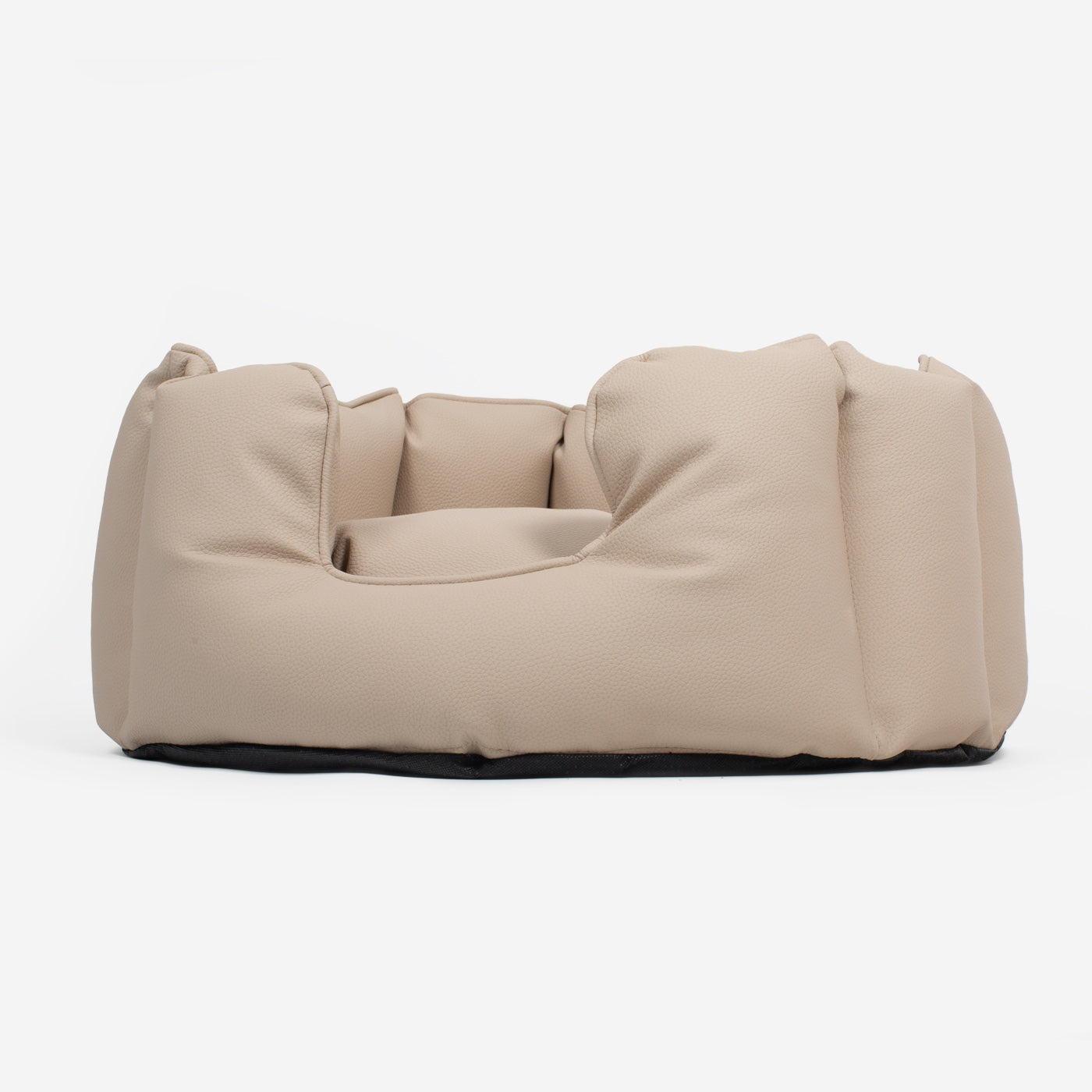 [color:sand] Luxury Handmade High Wall in Rhino Tough Desert Faux Leather, in Sand, Perfect For Your Pets Nap Time! Available To Personalize at Lords & Labradors US