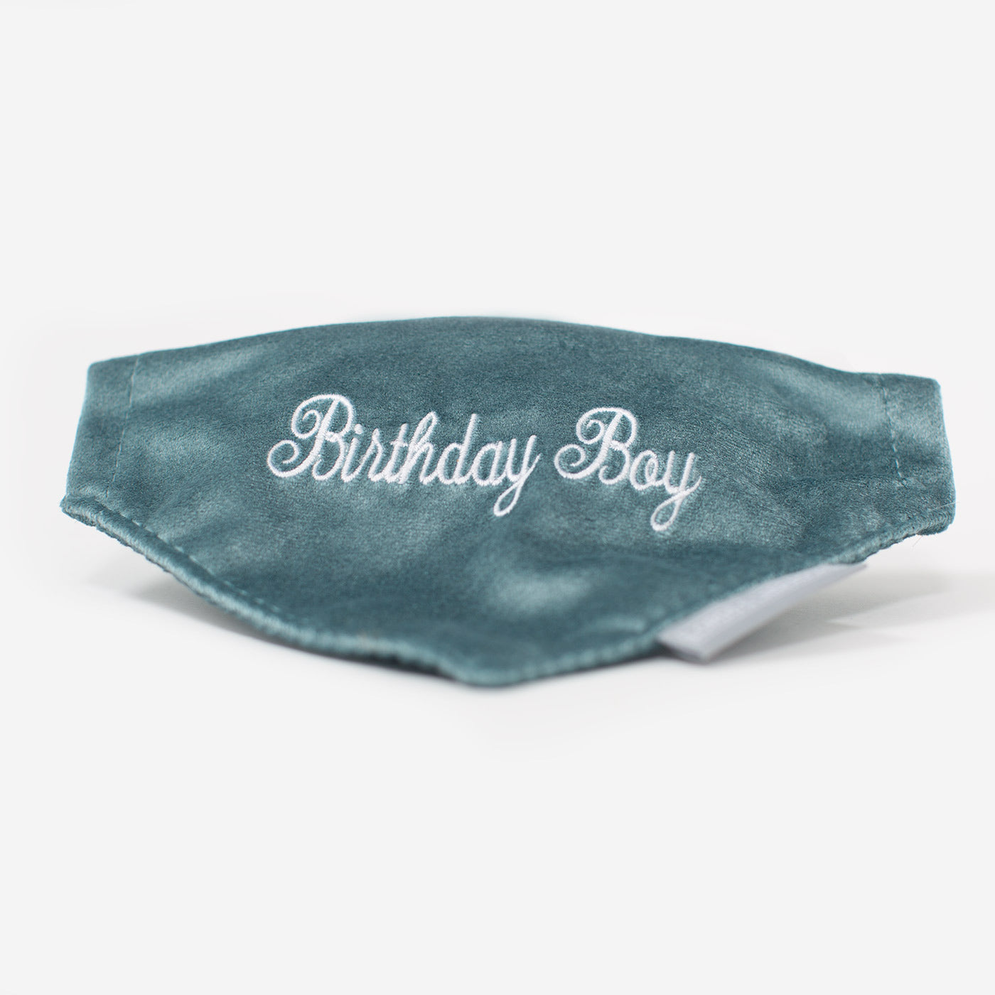 [colour:birthday boy] Present The Perfect Pet Playtime With Our Luxury 'Birthday Boy' Dog Bandana, In Stunning Duck Egg Velvet! Available Now at Lords & Labradors US