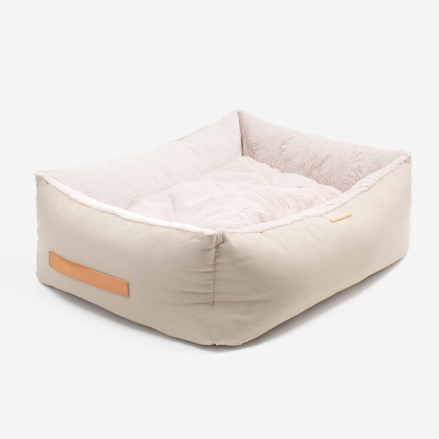 Discover This Luxurious Box Bed For Dogs, Made Using Beautiful Twill Fabric To Craft The Perfect Dog Box Bed! In Stunning Cream Linen, Available Now at Lords & Labradors US
