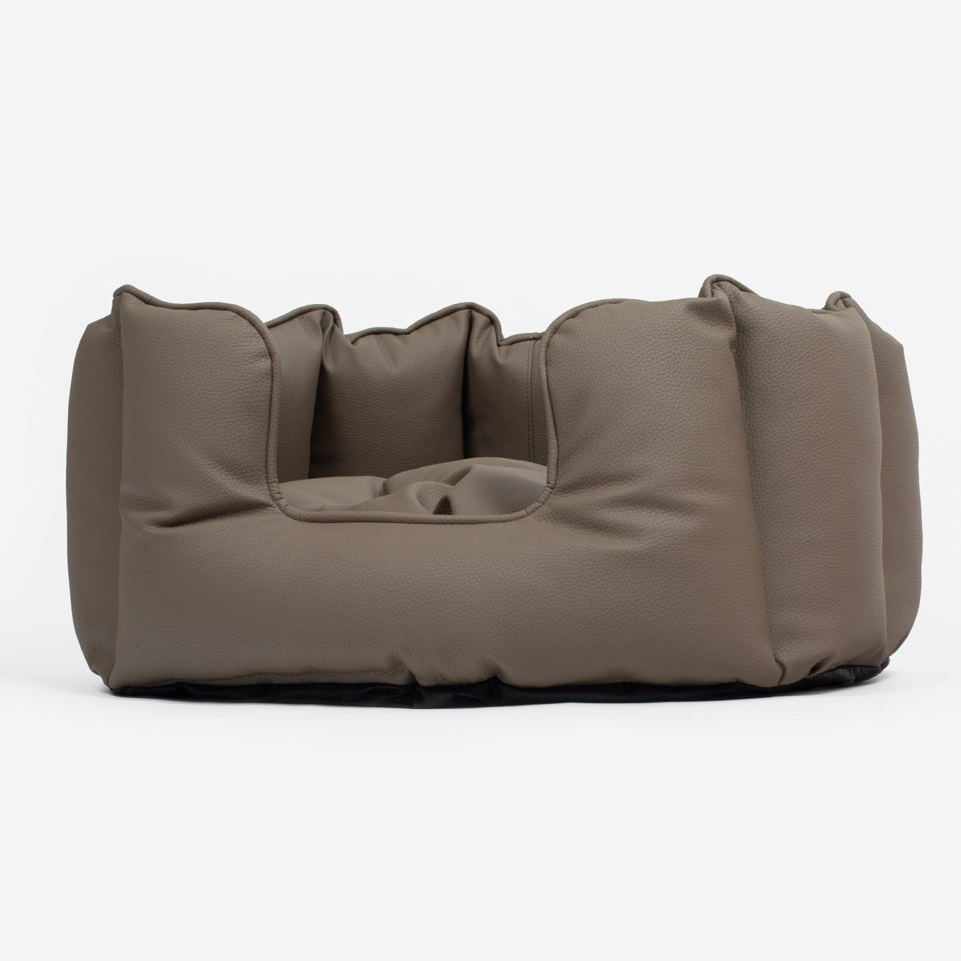 [color:camel] Luxury Handmade High Wall in Rhino Tough Desert Faux Leather, in Camel, Perfect For Your Pets Nap Time! Available To Personalize at Lords & Labradors US
