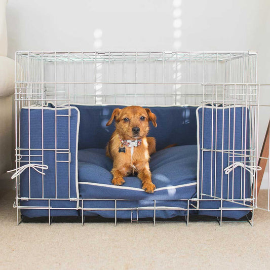 Dog Cage Bumper in Savanna Indigo by Lords & Labradors