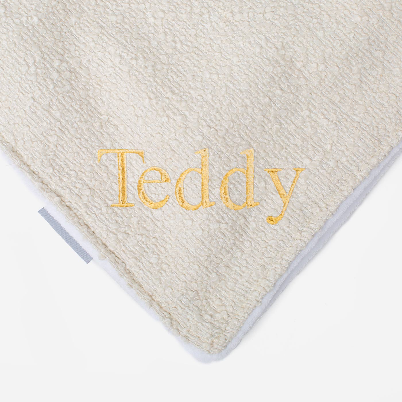 [color:Ivory Boucle] Super Soft Sherpa & Teddy Fleece Lining, Our Luxury Cat & Kitten Blanket In Stunning Ivory Boucle I The Perfect Cat Bed Accessory! Available To Personalize at Lords & Labradors US