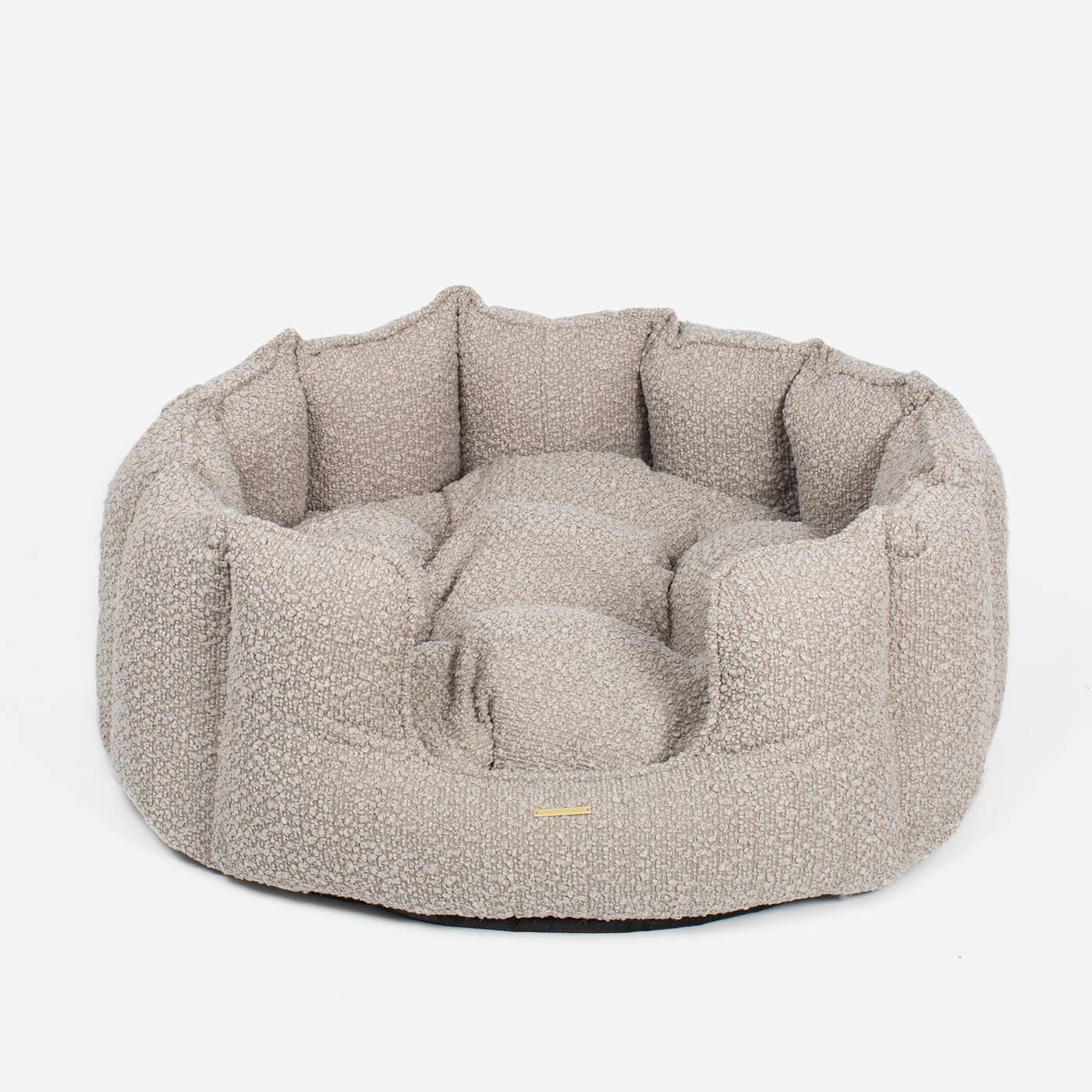 [color:mink boucle] Discover Our Luxurious High Wall Bed For Cats & Kittens, Featuring inner pillow with plush teddy fleece on one side To Craft The Perfect Cat Bed In Stunning Mink Boucle! Available To Personalize Now at Lords & Labradors US