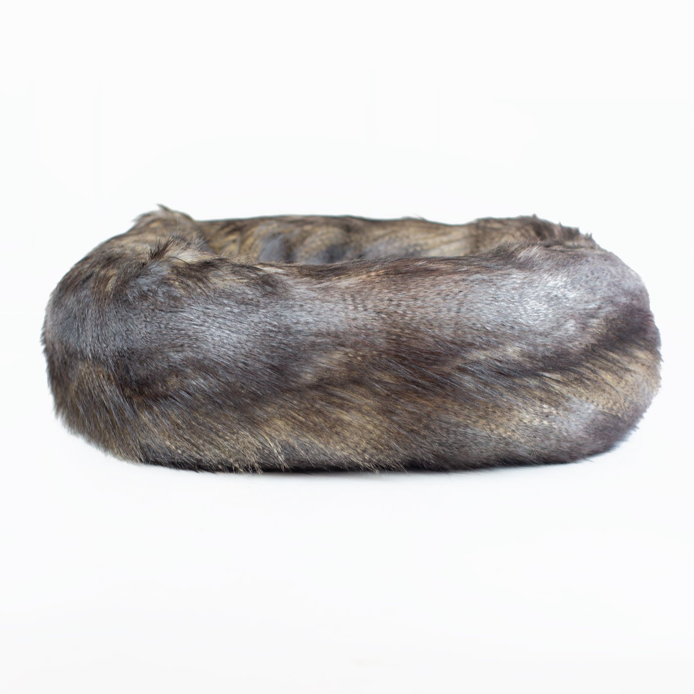 Luxury Anti-Anxiety Dog Bed, In Stunning Wolf Faux Fur, Perfect For Your Pets Nap Time! Available Now at Lords & Labradors US