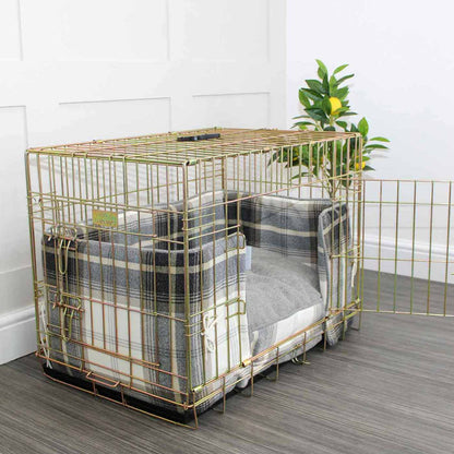 Dog Cage Bumper in Balmoral Charcoal Tweed by Lords & Labradors