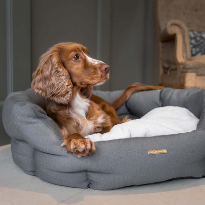 Lords & Labradors Essentials Twill Oval Bed Slate